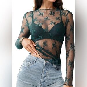 NWT Hotouch Lace Top Size Small